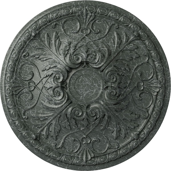 Ekena Millwork Tristan Ceiling Medallion (Fits Canopies up to 6 1/4"), 32 3/8"OD x 3 1/2"P, Athenian Green Crackle CM32TNAGC - main